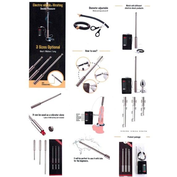 SONDA URETRALE IN ACCIAIO SEX TOY CON ELETTROSTIMOLAZIONE