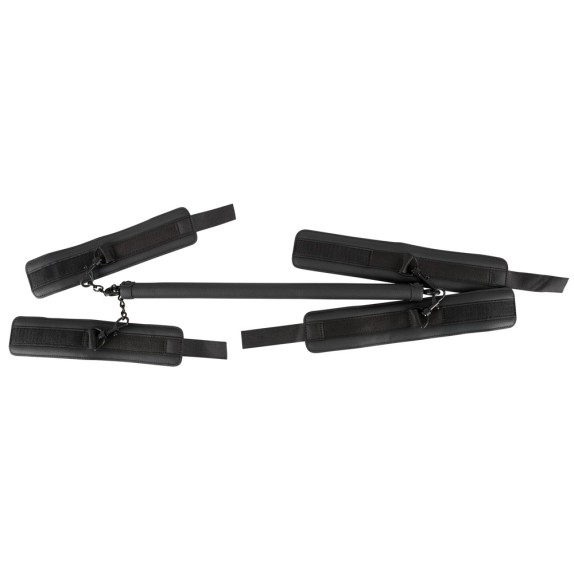 BARRA DIVARICATRICE CON MANETTE E CAVIGLIERE PER GIOCHI SADOMASO