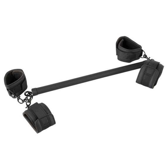 BARRA DIVARICATRICE CON MANETTE E CAVIGLIERE PER GIOCHI SADOMASO