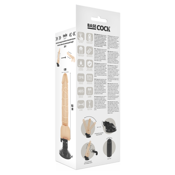 FALLO REALISTICO VIBRANTE CON INCLINAZIONE SEX TOY BASE COCK