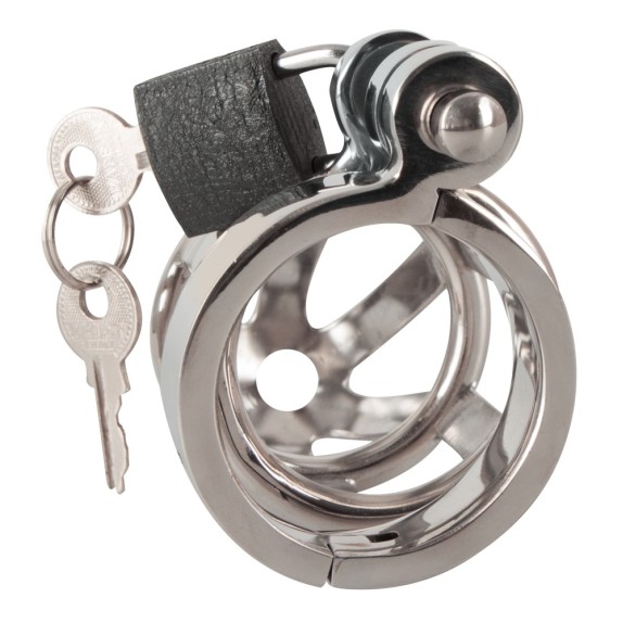CINTURA-GABBIA DI CASTITA' IN ACCIAIO PER UOMO SEX TOY CHASTITY CAGE