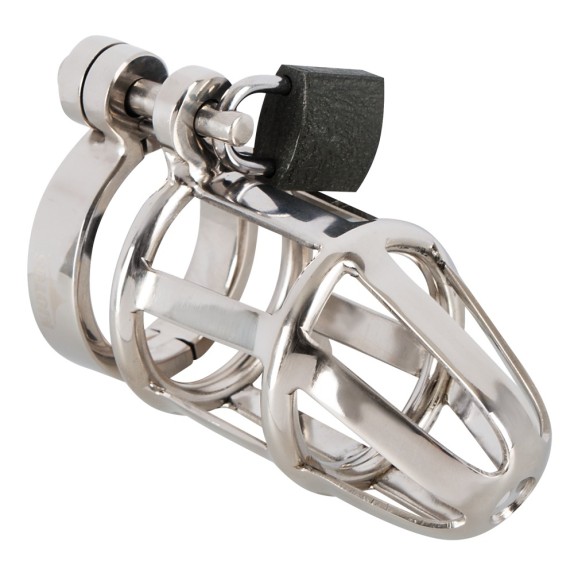 CINTURA-GABBIA DI CASTITA' IN ACCIAIO PER UOMO SEX TOY CHASTITY CAGE