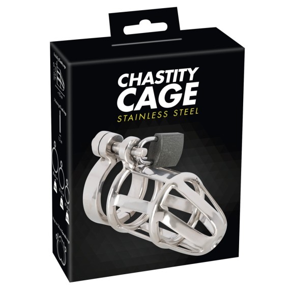 CINTURA-GABBIA DI CASTITA' IN ACCIAIO PER UOMO SEX TOY CHASTITY CAGE