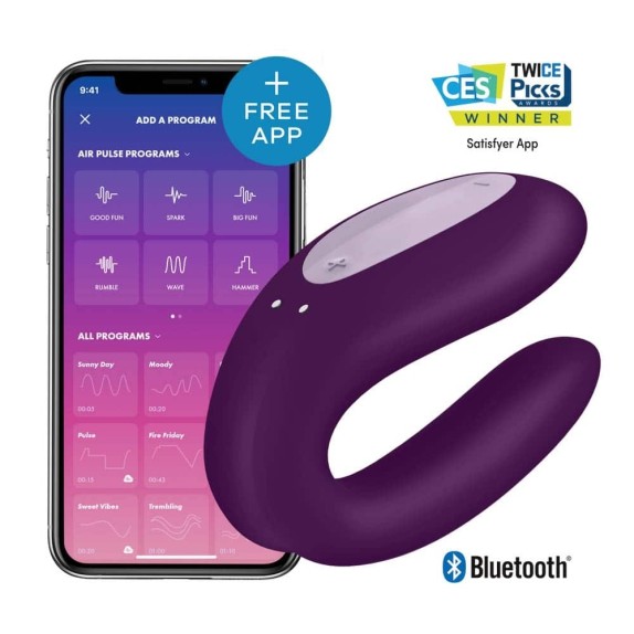 VIBRATORE PER GIOCHI DI COPPIA SEX TOY SATISFYER DOUBLE JOY