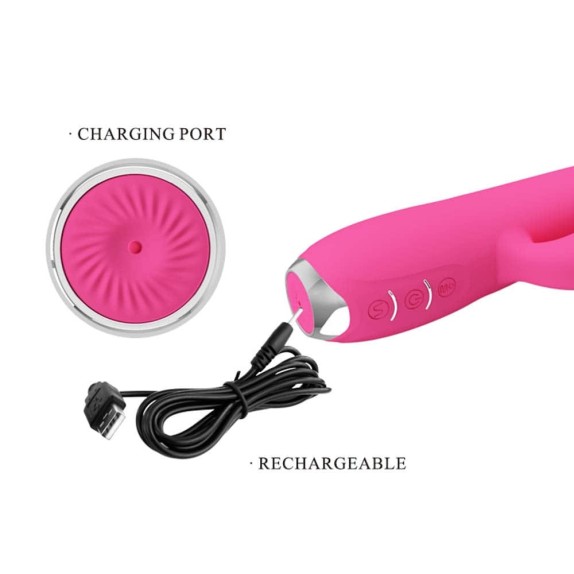 VIBRATORE RABBIT SEX TOY PUNTO G PULSA E ASPIRA REGINA