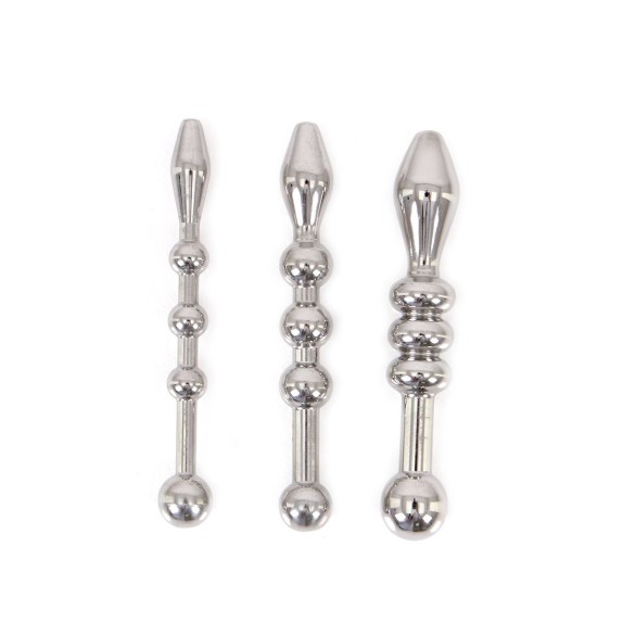 KIT TRE SONDE URETRALI IN ACCIAIO SEX TOY URETHRAL TRAINER
