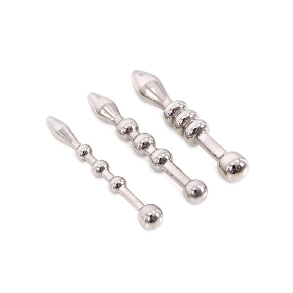 KIT TRE SONDE URETRALI IN ACCIAIO SEX TOY URETHRAL TRAINER