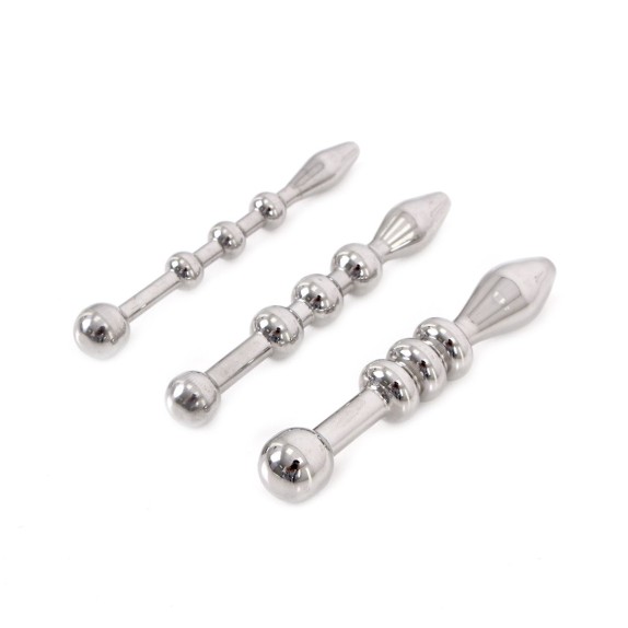 KIT TRE SONDE URETRALI IN ACCIAIO SEX TOY URETHRAL TRAINER