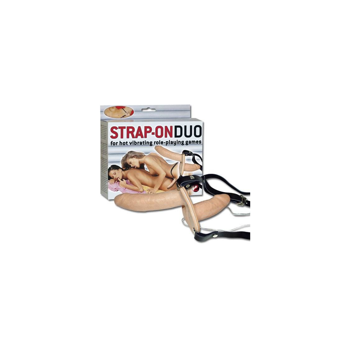 STRAP-ON VIBRANTE PER DONNA SEX TOY DOPPIO DILDO