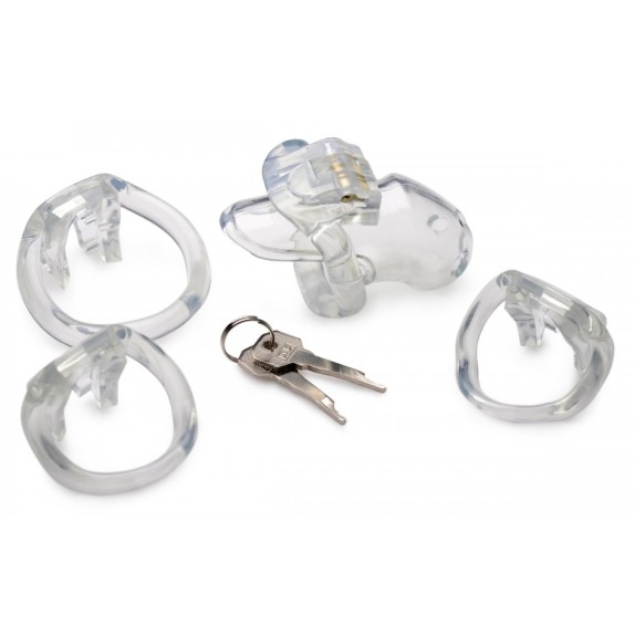 CINTURA GABBIA DI CASTITA' PER UOMO SEX TOY CLEAR CAPTOR