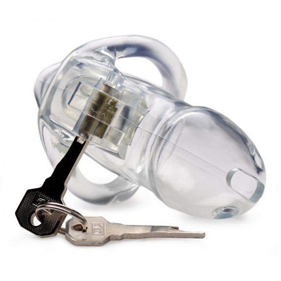 CINTURA GABBIA DI CASTITA' PE RUOMO SEX TOY CLEAR CAPTOR