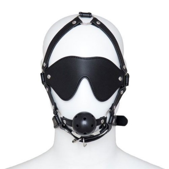 BAVAGLIO BOCCA E BENDA PER GIOCHI SADOMASO TOTAL HEAD HARNESS
