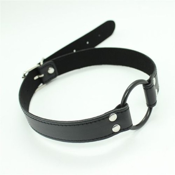 BAVAGLIO APRI BOCCA SEXY AD ANELLO SEX TOY BELT RING BLACK