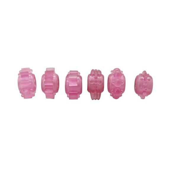 KIT DI ANELLI FALLICI PER MANTENERE L'EREZIONE SEX TOY PINK RINGS