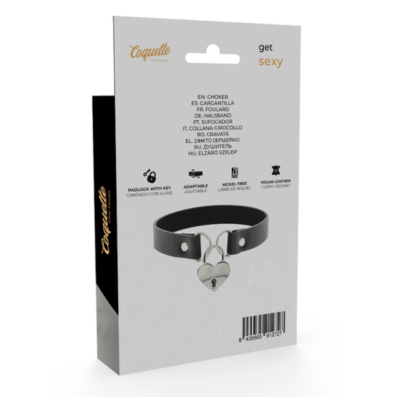 COLLARINO SEXY PER DONNA CON CUORE IN METALLO E CHIAVE