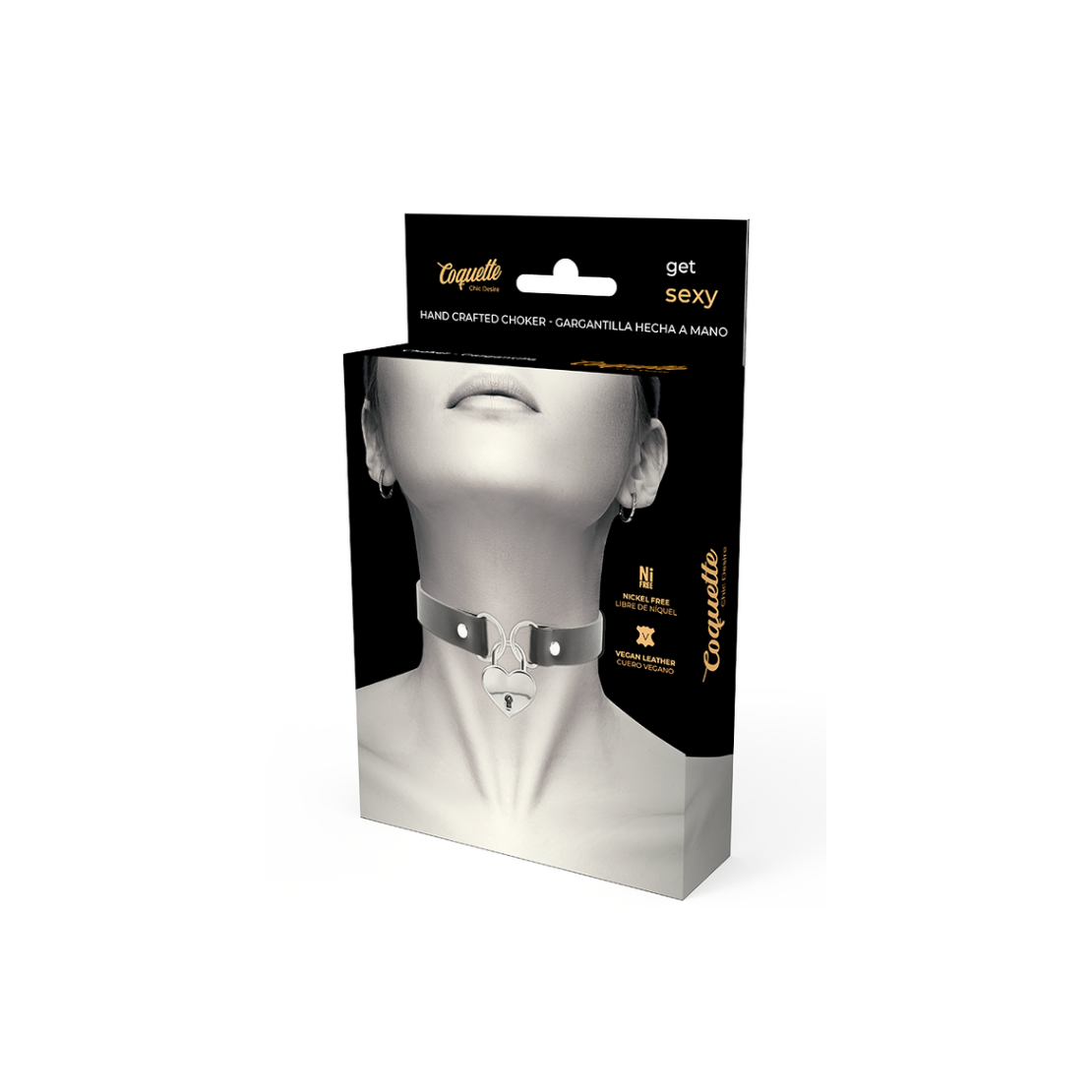 COLLARINO SEXY PER DONNA CON CUORE IN METALLO E...