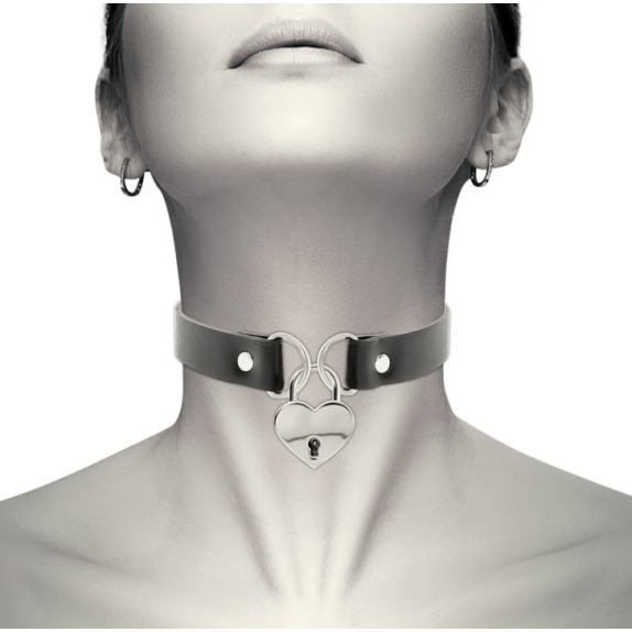 COLLARINO SEXY PER DONNA CON CUORE IN METALLO E CHIAVE