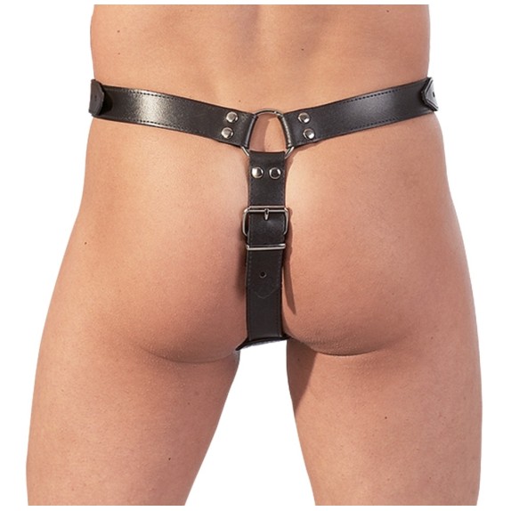 STRING PER UOMO SEX TOY CON ANELLI PER PENE E BUTT PLUG