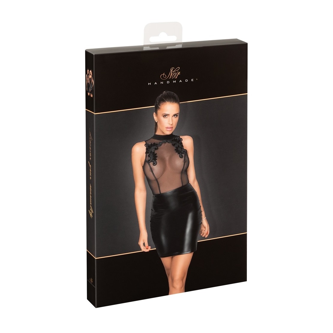 MINI ABITO SEXY PER DONNA IN TULLE E SPANDEX...