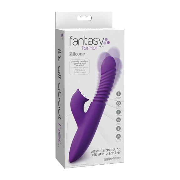 VIBRATORE RABBIT SCALDANTE CON SPINTA E ROTAZIONE