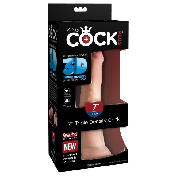 FALLO-DILDO REALISTICO TRIPLA DENSITA' SEX TOY CM. 18 KING COCK