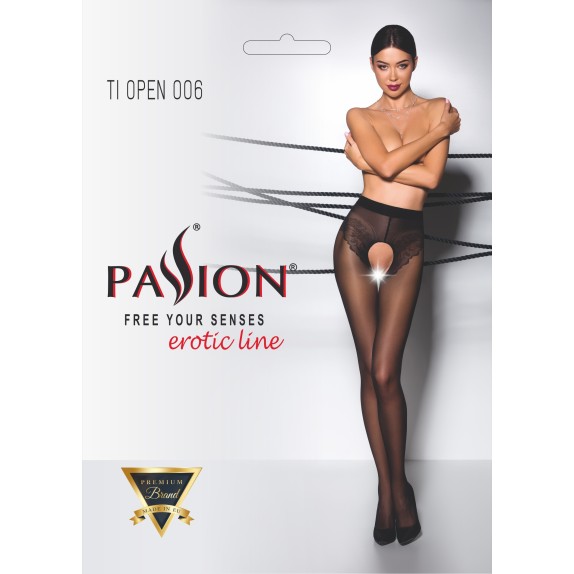 COLLANT SEXY VELATI APERTI SUL CAVALLO PASSION OPEN006
