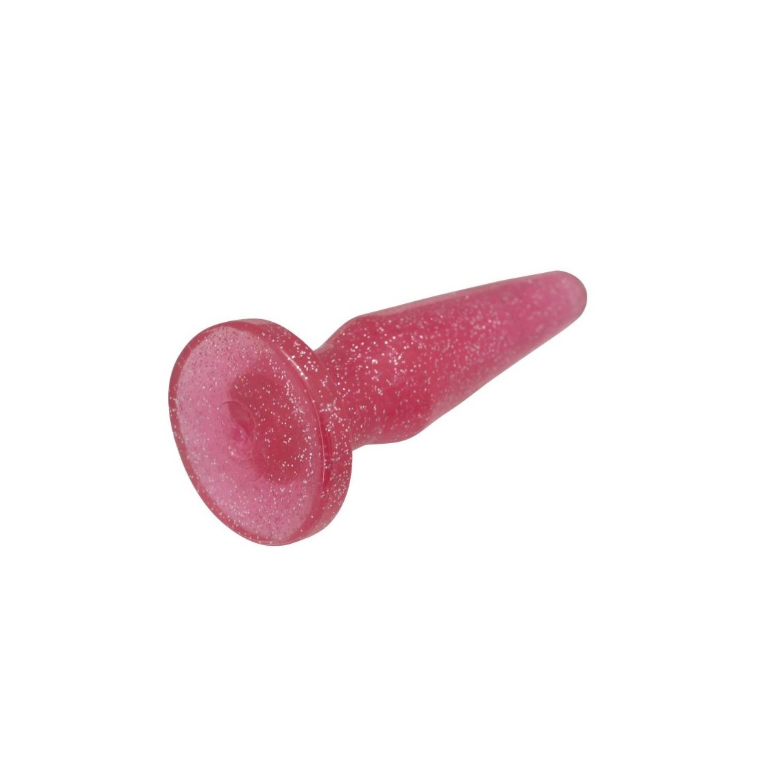 TAPPO-PLUG ANALE MORBIDO SEX TOY ROSA CON GLITTER