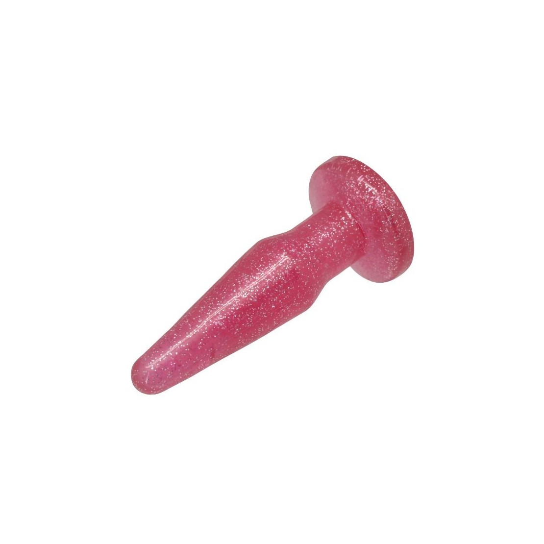 TAPPO-PLUG ANALE MORBIDO SEX TOY ROSA CON GLITTER