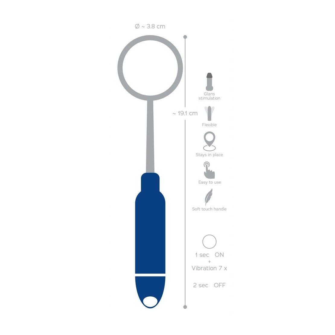 VIBRATORE AD ANELLO PER IL GLANDE SEX TOY PER...