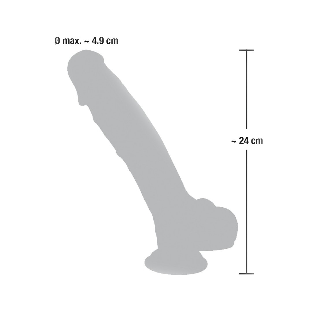FALLO ULTRA REALISTICO SEX TOY CM. 24 CON VENTOSA