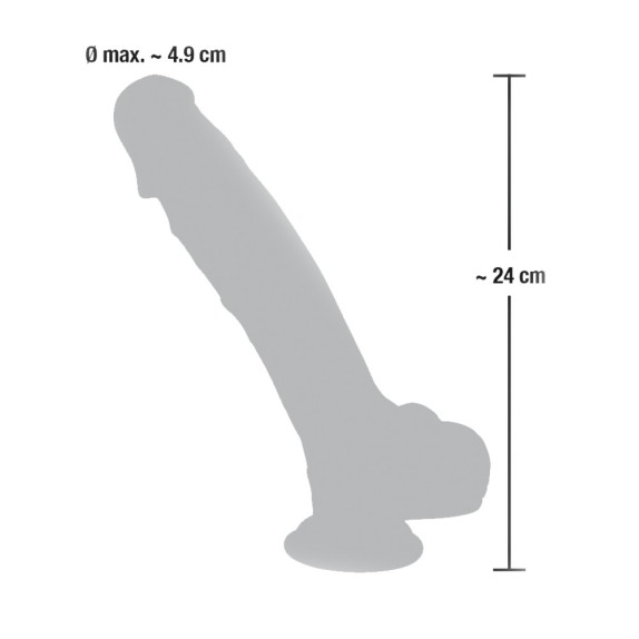FALLO ULTRA REALISTICO SEX TOY CM. 24 CON VENTOSA