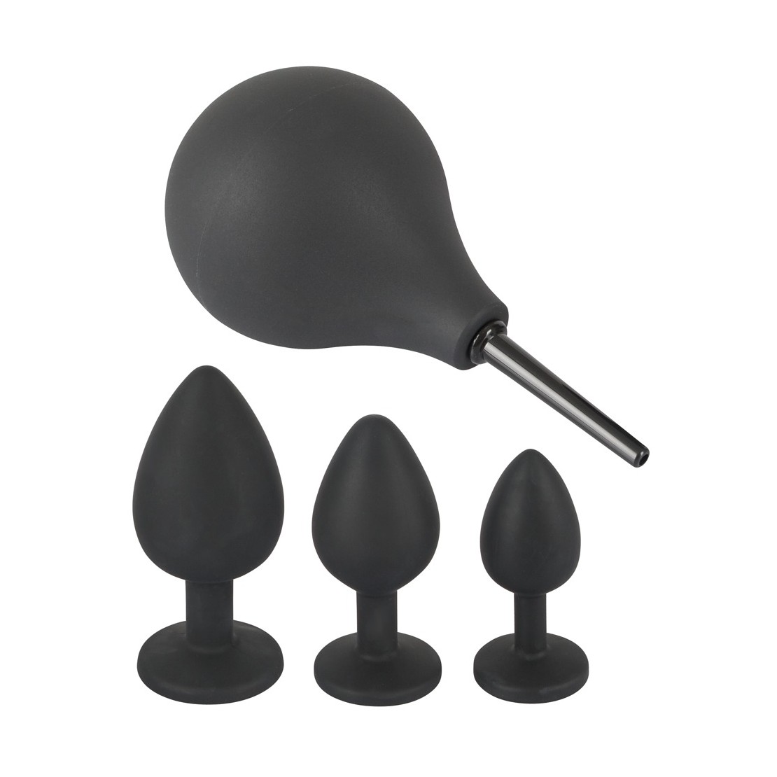 SET TRE PLUG ANALI CON GIOIELLO E CLISTERE ANAL...