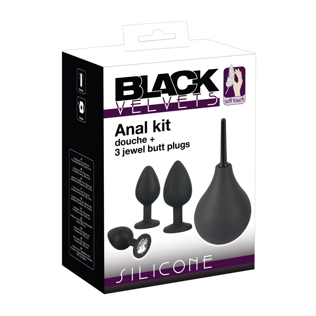 SET TRE PLUG ANALI CON GIOIELLO E CLISTERE ANAL...