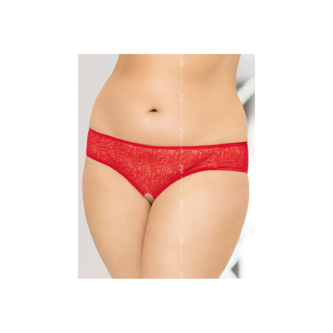 SLIP SEXY DONNA IN PIZZO APERTO TAGLIA GRANDE