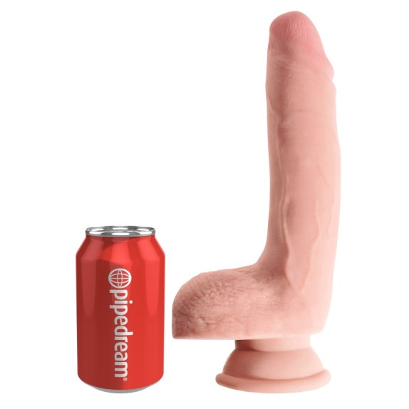 FALLO-DILDO TRIPLA DENSITA' SEX TOY CM. 23 CON TESTICOLI KING COCK