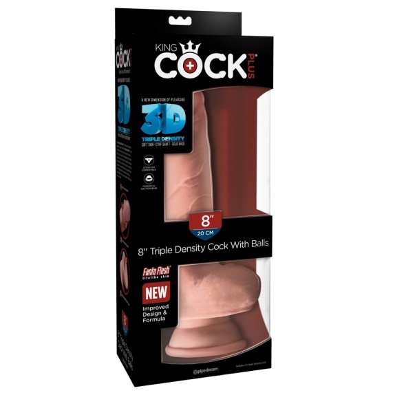 FALLO-DILDO REALISTICO TRIPLA DENSITA' CM. 20 KING COCK