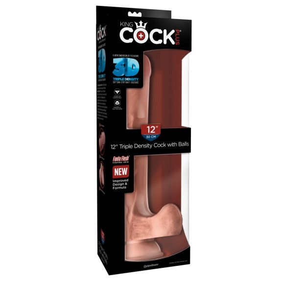 FALLO-DILDO REALISTICO TRIPLA DENSITA' SEX TOY CM. 30 KING COCK