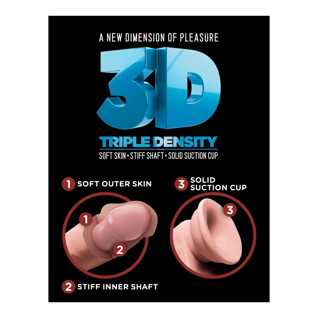 FALLO-DILDO REALISTICO TRIPLA DENSITA' SEX TOY...