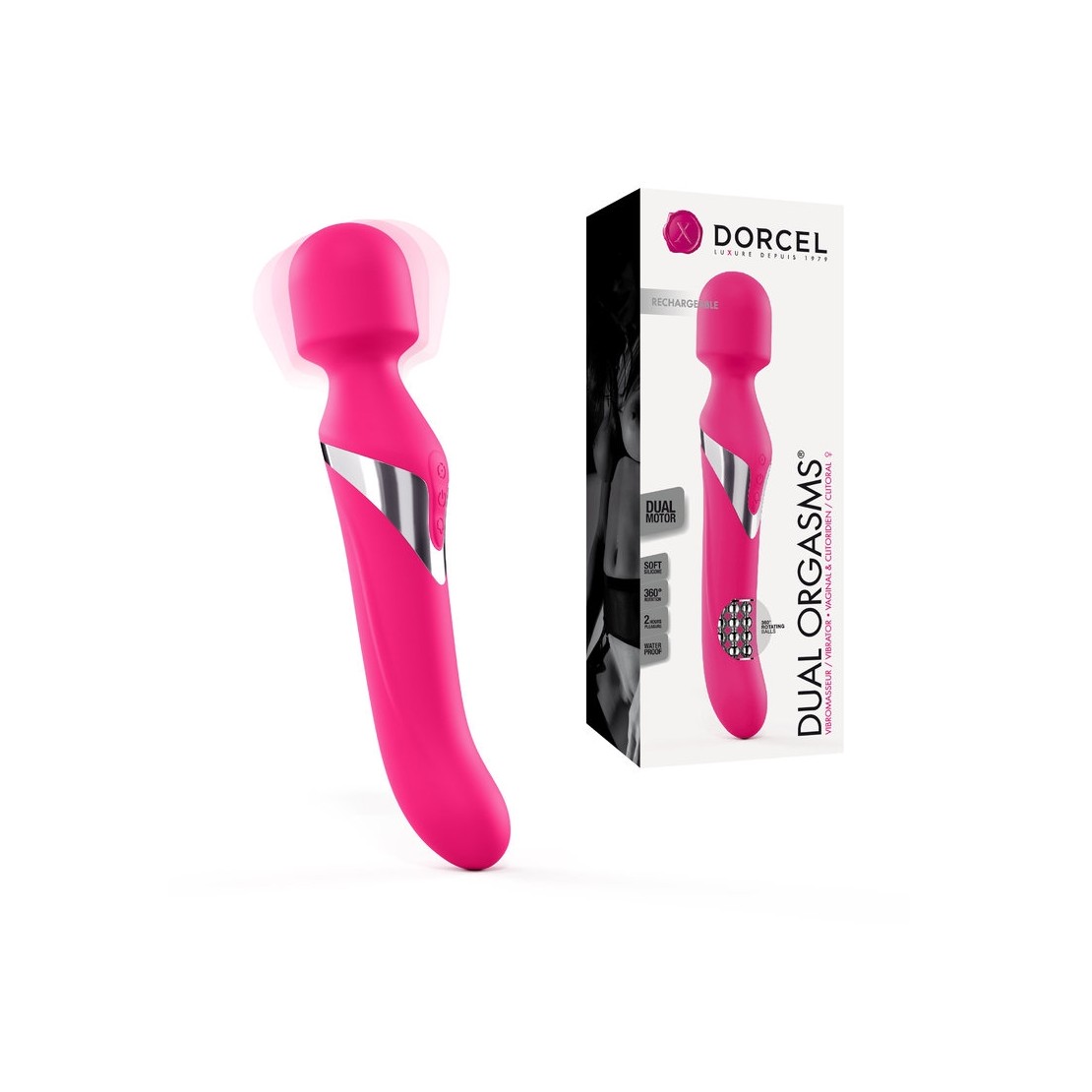 VIBRATORE VAGINALE 3 IN 1 SEX TOY WAND DUAL ORGASM