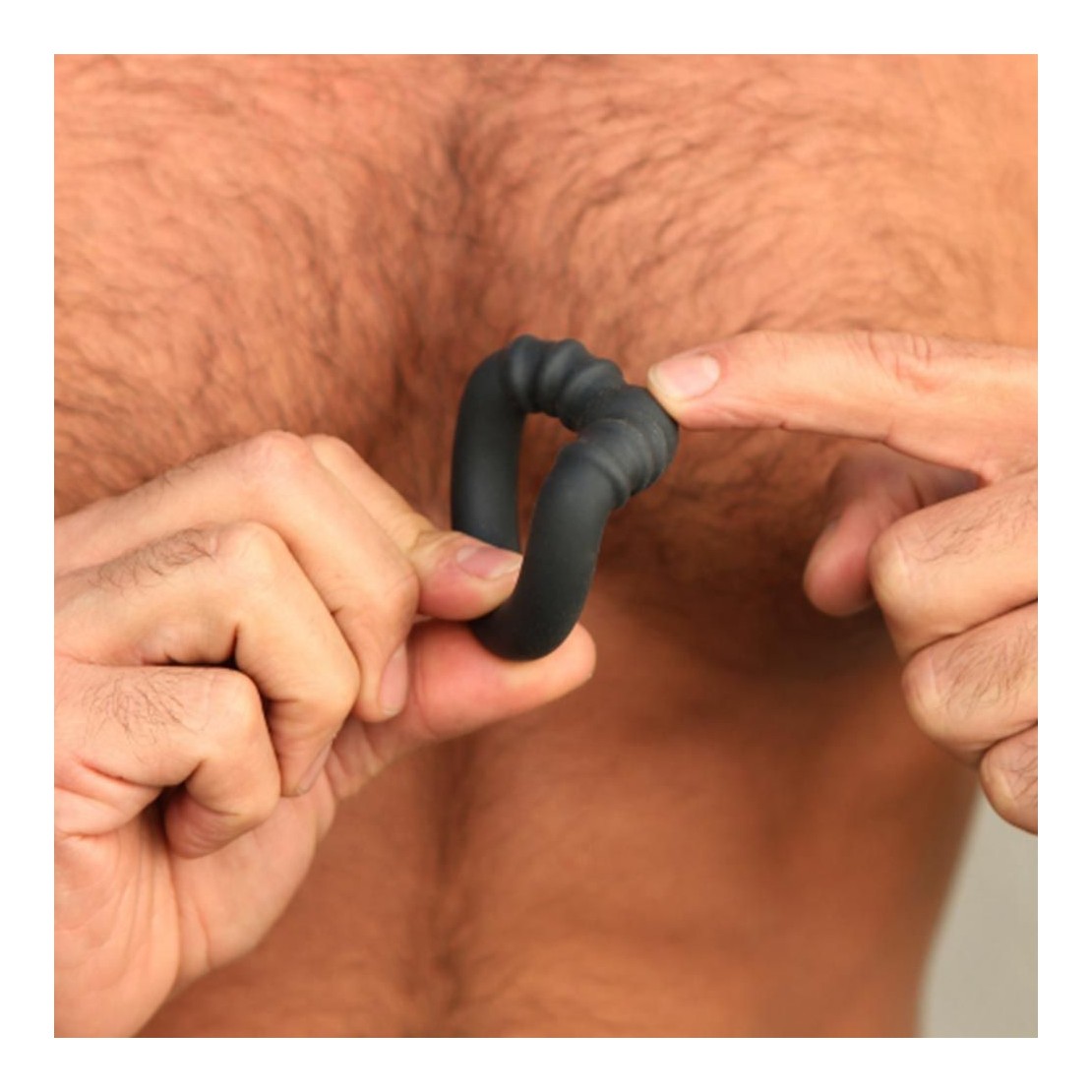 ANELLO FALLICO IN METALLO E SILICONE HOLESHOT