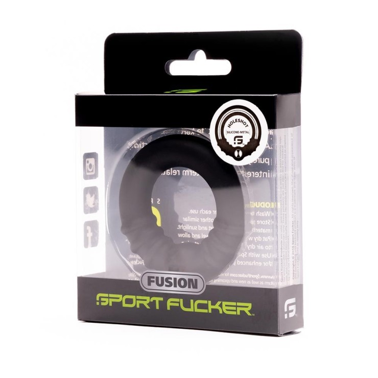 ANELLO FALLICO IN METALLO E SILICONE HOLESHOT 2