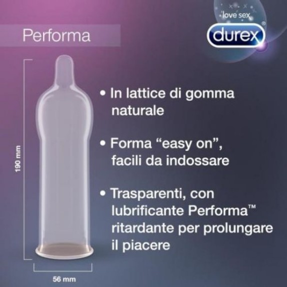 PROFILATTICI 10 DUREX PERFORMA RITARDANTI