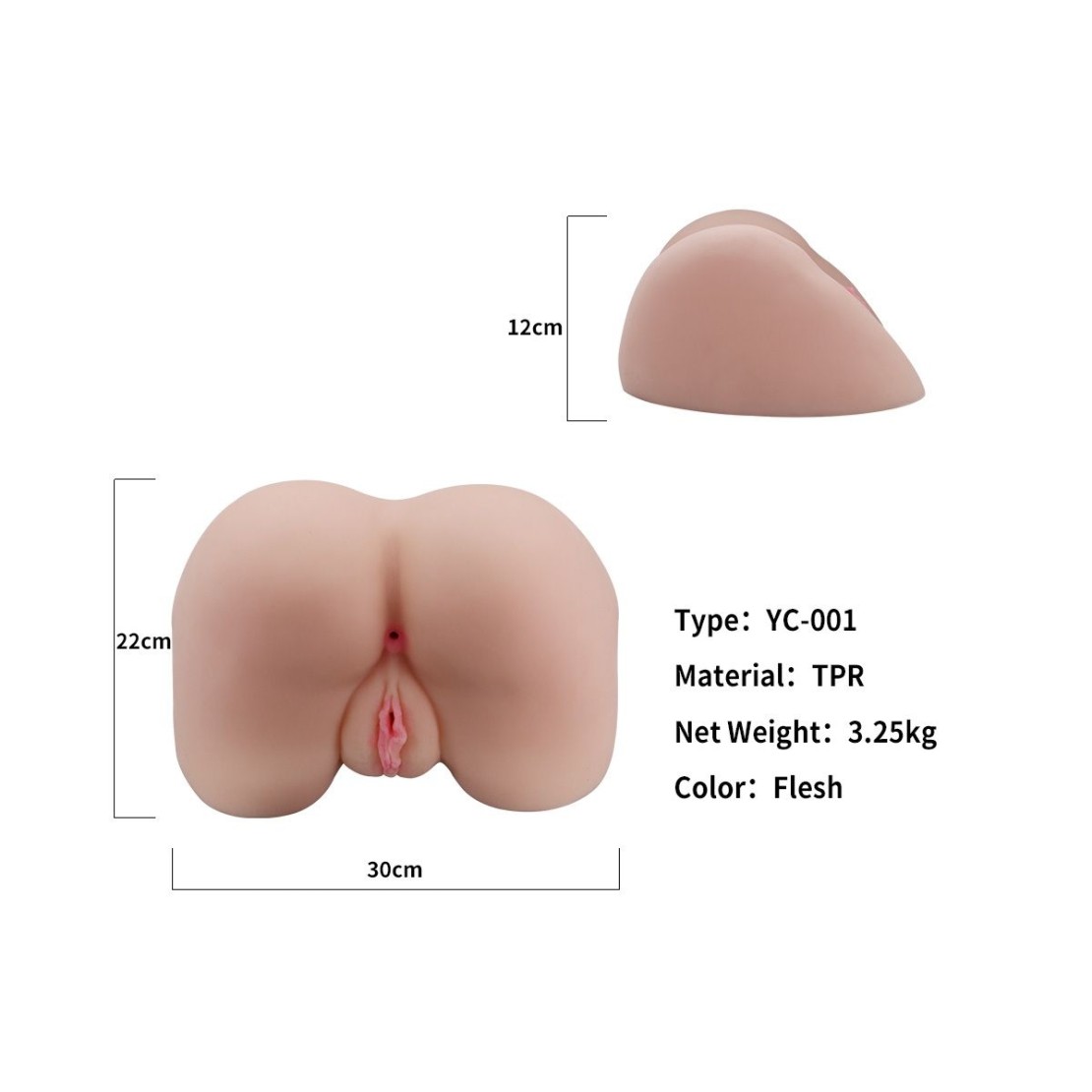 MASTURBATORE VAGINA E ANO SEX TOY DOUBLE HOLE 3