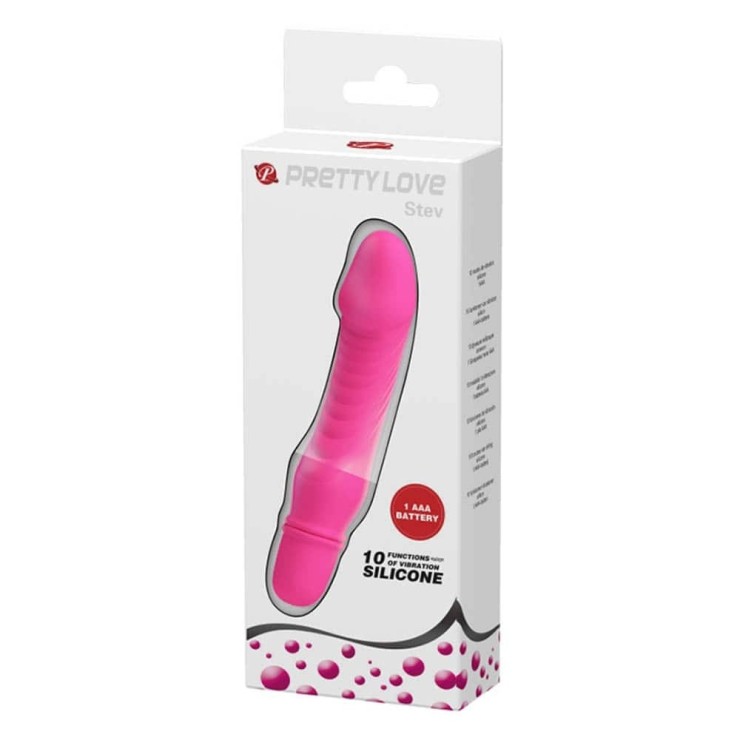 MINI VIBRATORE IN SILICONE A FORMA FALLICA SEX TOY STEV 2