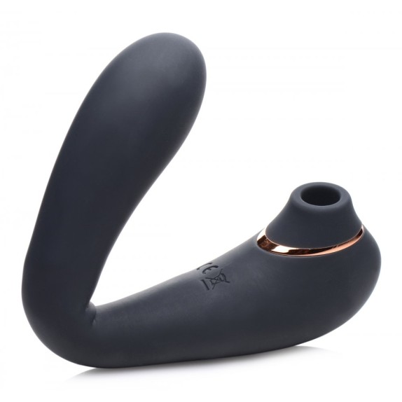 VIBRATORE DOPPIO CON SUZIONE PER DONNA SEX TOY SHEGASM 7X POSE
