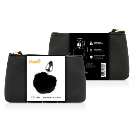 PLUG ANALE IN METALLO CON PON PON SEX TOY COQUETTE