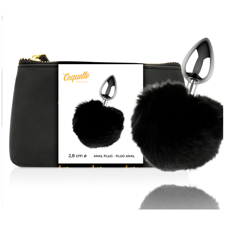 PLUG ANALE IN METALLO CON PON PON SEX TOY COQUETTE