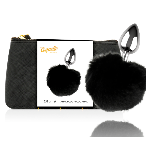 PLUG ANALE IN METALLO CON PON PON SEX TOY COQUETTE