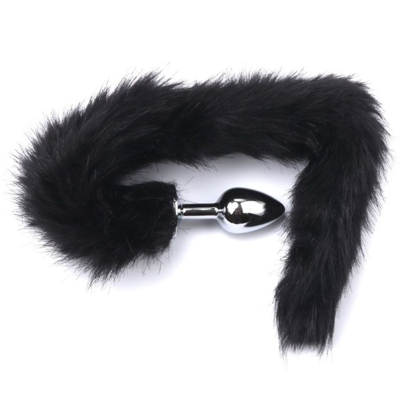 PLUG ANALE PICCOLO IN ACCIAO CON CODA SEX TOY FOX TAIL