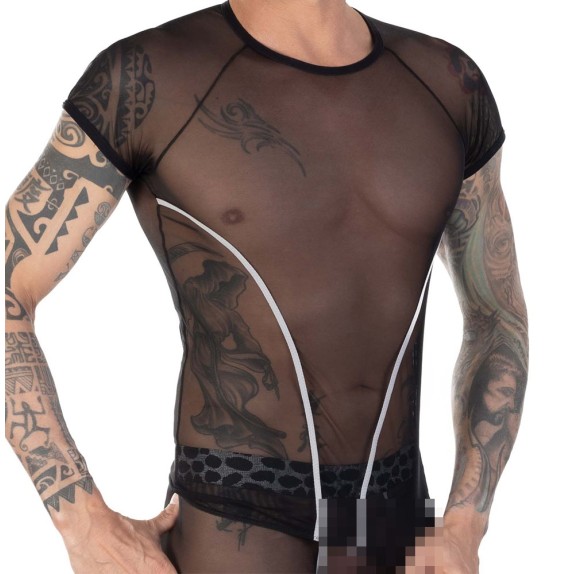 MAGLIETTA SEXY UOMO CON CUCITURE GRIGIE EROS VENEZIANI